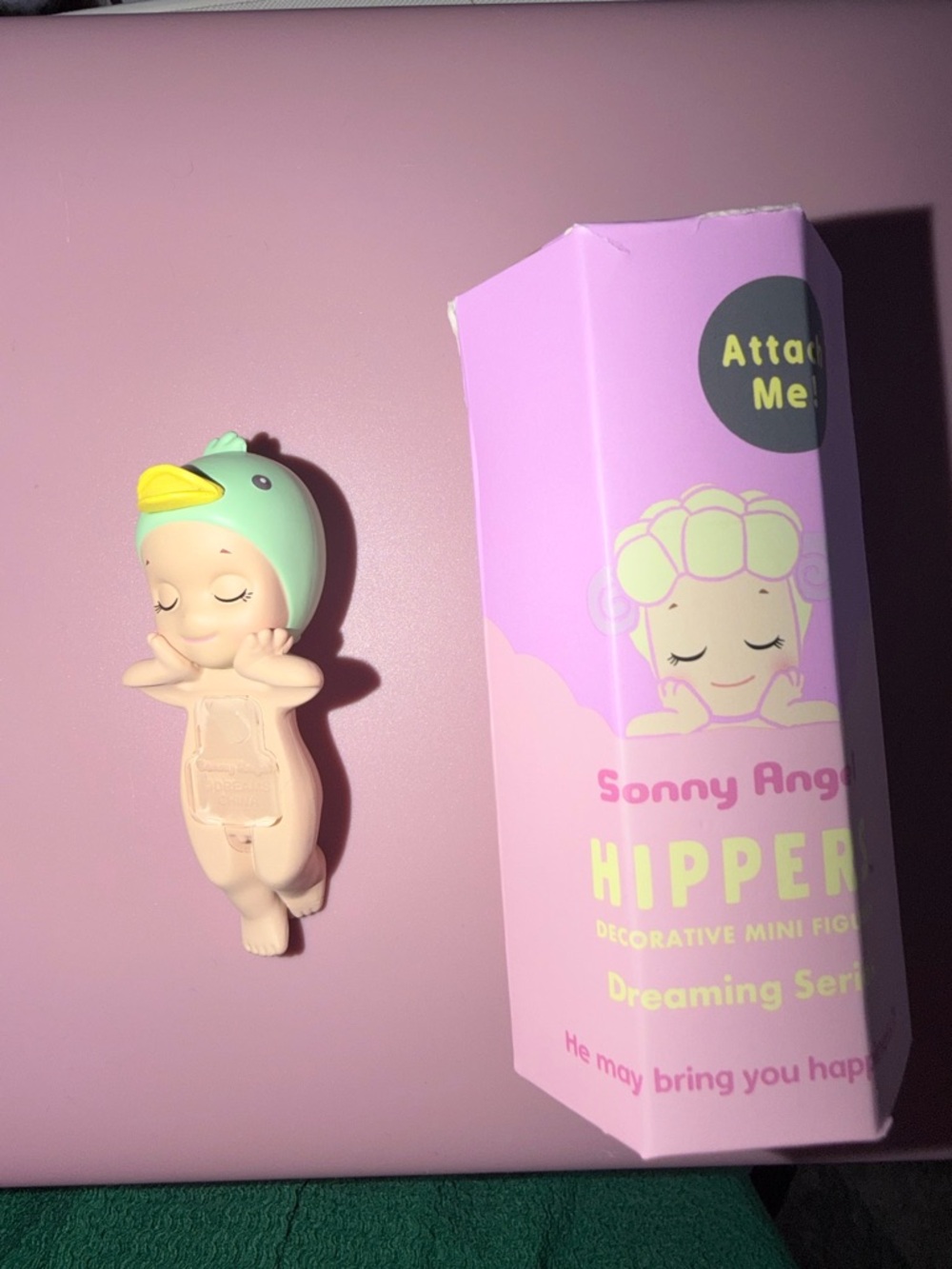 Sonny Angel Hipper Decorative Mini Figure - Mint Duck Hat, Nude Body